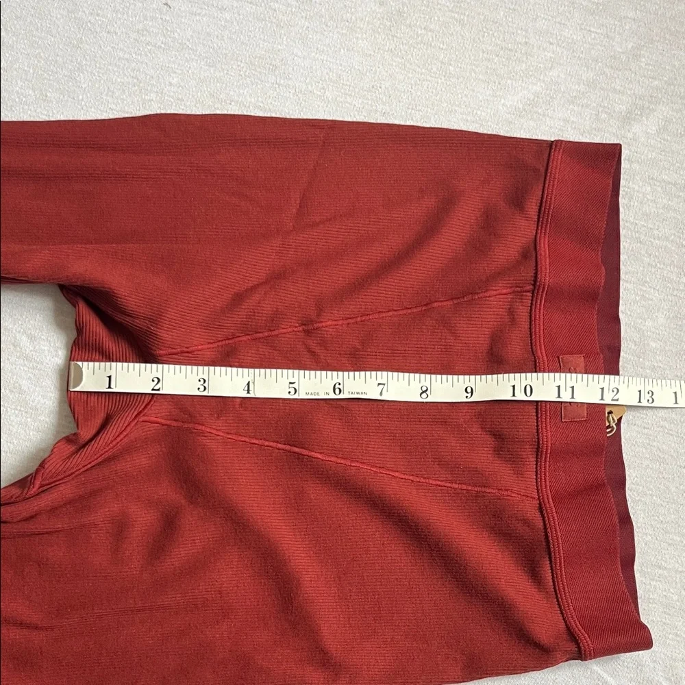 NWT, SKIMS Cotton Rib Leggings in Sangria, Lounge Pants Size S_9